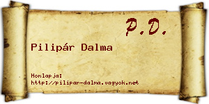 Pilipár Dalma névjegykártya